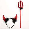 Halloween Children Party Necessary Baby Girls Red Wig Witch Vampire Cosplay Dress up Kids Girl Black Headband Accessories Gifts