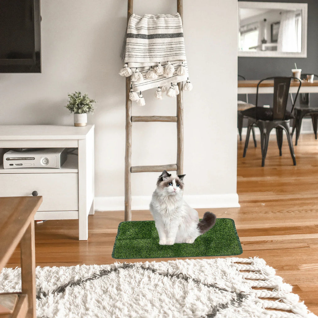 Pet Mat Vivid Pee Pad Cage Wear-resistant Grass outside Rug Accessories Playing Fake Baby Pads