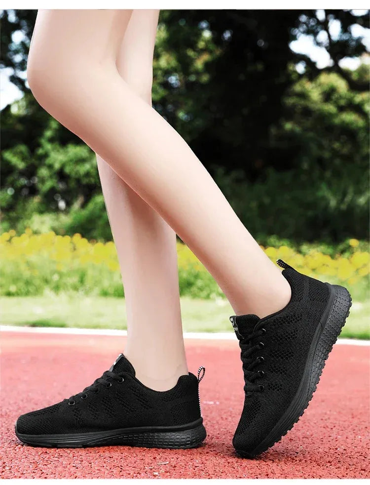 Women Casual Shoes Fashion Breathable Walking Mesh Flat Shoes Sneakers Women 2024 Gym Vulcanized Shoes White Female Footwear