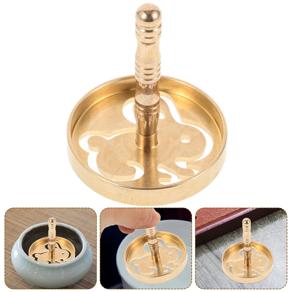 Incense and Seal Tools Press Accessory Tea Room Supply Model Ash for Home Molds Brass Household Making