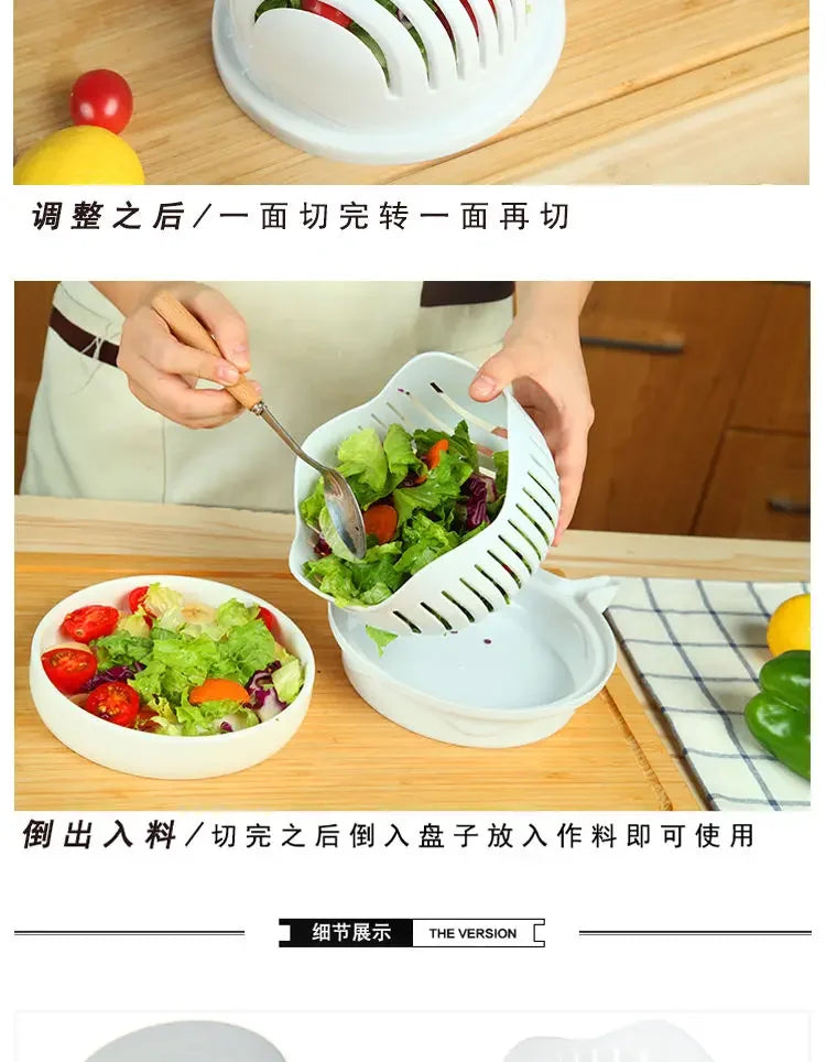 Chopper Vegetable Salad Cutter Cutting Bowl Vegetable Slices Cut Fruit for Kitchen Tools Accessories Gadgets Kitchen Items