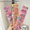 20Stickers Cartoon Cinnamoroll Kuromi Melody Capybara PET Waterproof Pocket Decoration Sticker Hand Account Decorate Set