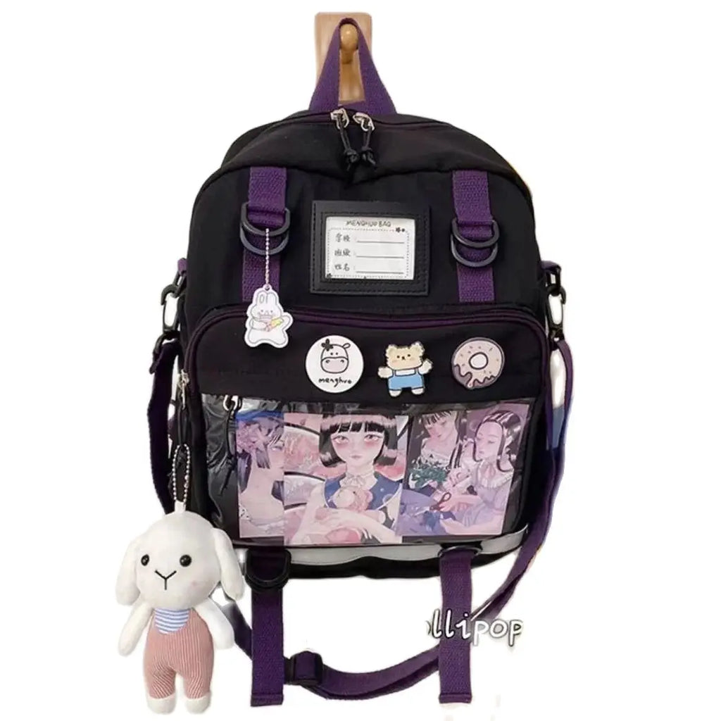 Japanese Harajuku Backpack Women JK Uniform Bag School Backpack Shoulder Bag Teenage Girls Itabag Transparent ita bag Handbags