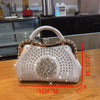 2024 New Luxury Fashion Diamonds Women's Handbags Leather Design Clip Rhinestone Bag Portable Tote Shoulder Messenger Bags