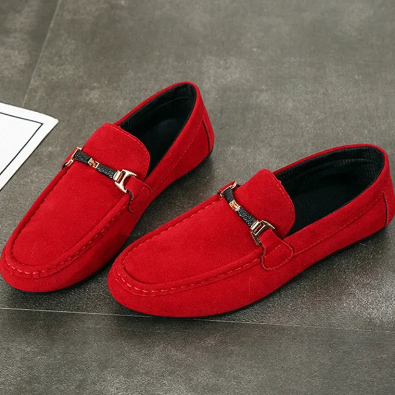 High Quality Slip-on Loafers for Men Summer Men Shoes Lightweight Flats Male Walking Shoes Suede Leather Soft Driving Moccasins