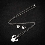 Load image into Gallery viewer, SMJEL Stainless Steel Necklaces for Women Jewelry Mini Animal Rabbit Necklace Heart Beat Dog Paw Print Collier Femme Wholesale
