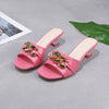 Women Slippers Women's Mules Slides Shoes Female Clear Heels Sandals with Chain Thin Heels Open Toe Outdoor Party Footwear