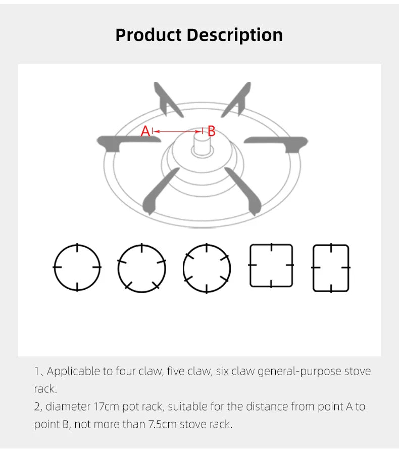 SHIMOYAMA Iron Gas Stove Cooker Plate Coffee Moka Pot Stand Kitchen Stovetop Reducer Ring Holder Durable Coffee Maker Shelf