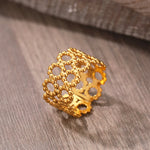Load image into Gallery viewer, Stainless Steel Rings Classic Fashion Rings For Women Jewelry Geometry Statement Adjustable Open Sweethearts Rings Party Gifts
