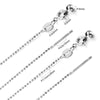 LUXUKISSKIDS Stainless Steel Chains 5pcs/lots Waterproof Beads Chains For Jewelry DIY Making Long Adjust Necklaces Decor Choker