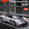 1:32 Pagani Huayra BC Alloy Sports Car Model Diecast Metal Toy Car Model Simulation Sound and Light Collection Children Toy Gift