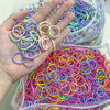 100Pcs/lot Elastic Nylon Rubber Band for Kids Colorful Hairband Hair Accessories Child Hair Ring Head Rope Scrunchies Wholesale