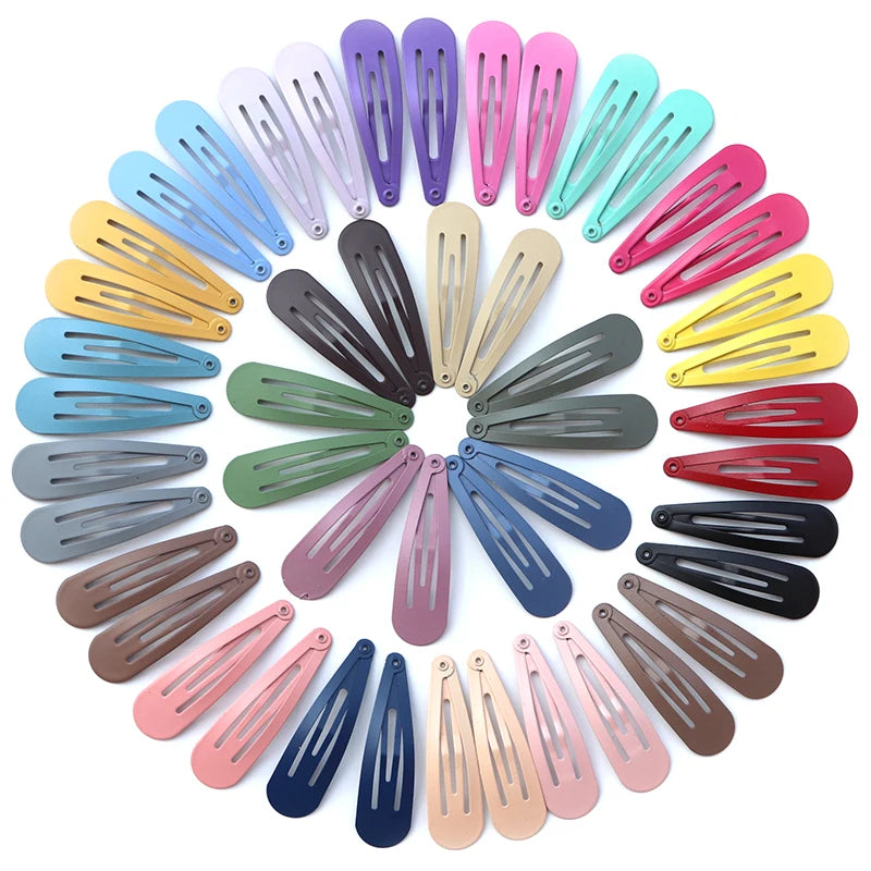 No Slip Metal Snap Hair Clips for Girls Barrettes for Kids Teens Women Cute Candy Color Cartoon Design Hair Pins Accessories