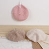 Wool Kids Girls Hat with Pearls Retro Baby Beret Hats for Girls Autumn Kids Winter Cap for Children Accessories 2-6Y