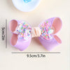 2Pcs Glitter Hairpin For Girls Boutique Ribbon Bowknot Hair Clips Kids Hair Accessories Handmade Sweet Barrettes Headwear