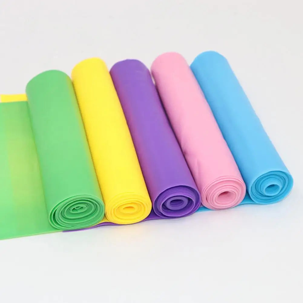 Unbreakable 1 Roll Safe Yoga Elastic Band Stretch Band TPE Fitness Elastic Strap Strong Toughness   Exercise Use