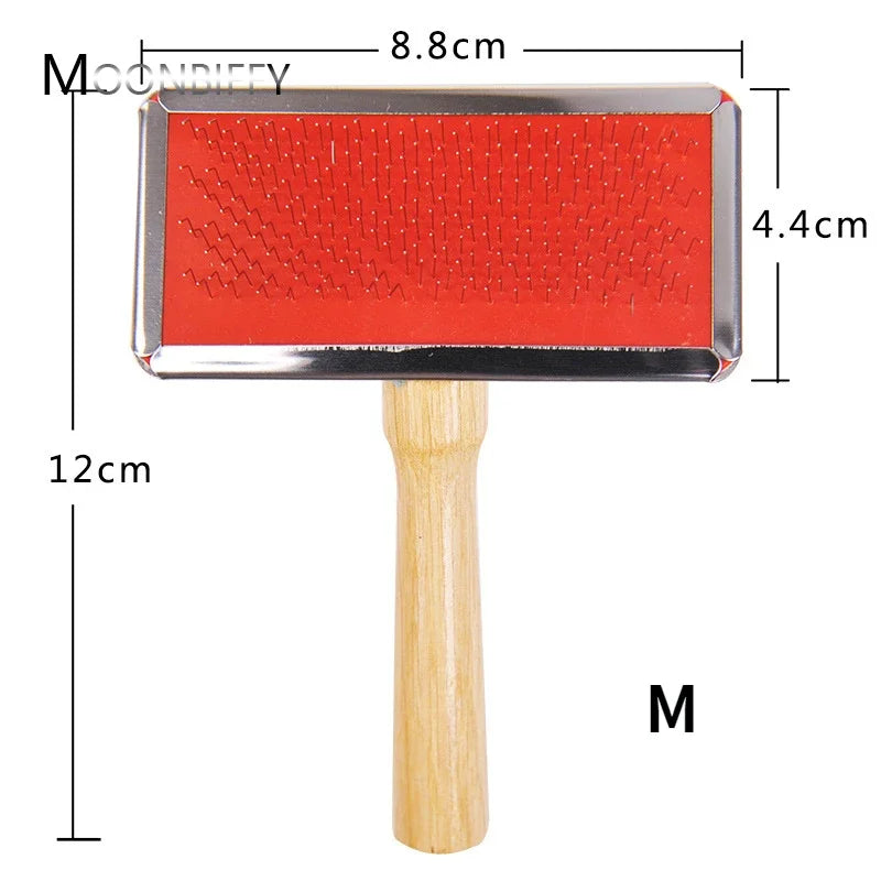 Needle Comb for Dog Cat Brush Dog Rake Comb Massage Grooming Tool Pet Wooden Brush Dog Accessories Pet Grooming Pet Hair Remover