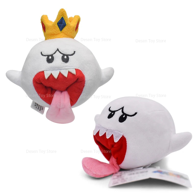 2 Styles Anime Mario Plush Boo Crown Boo Stuffed Toys Anime Doll Plushie Best Gifts for Children Kids Birthday Gifts