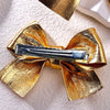 2Pcs Vintage Gold Sparkle Bow Hair Clips For Girls Cute Children Hairpins Handmade Barrettes Headwear Kids Hair Accessories