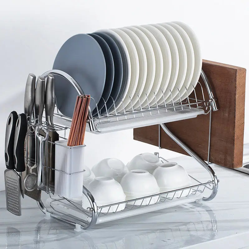 Kitchen Cutlery Storage Box Shelf Plate Tableware Supplies Storage Rack Knife Rack Cupboard Drain Tray Kitchen Household Items