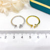 DIY Pearl Ring Accessories S925 Pure Silver Ring Empty Set K Gold Edition Ring Silver Set Fit 6-8mm Round Flat Beads Z019