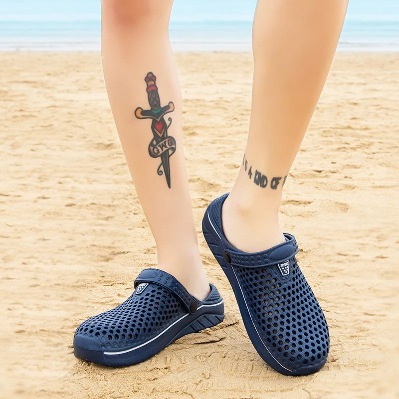 Fashion 2024 New Men's Ladies Summer Sandals Sandals Sandals Breathable Beach Shoes Garden Clogs Size 36-45