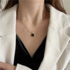 Stainless Steel Necklaces Black Exquisite Minimalist Square Pendant Choker Chains Fashion Necklace For Women Jewelry Party Gifts
