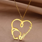 Load image into Gallery viewer, Stethoscope Necklace Heart Choker Custom Name Necklaces For Women Men Personality Love Clavicle Chain Doctor Nurse's Day Gifts
