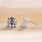 Load image into Gallery viewer, Huitan Versatile Stud Earrings for Women Bright Zirconia Ear Stud Lady Everyday Wearable Jewelry for Engagement Ceremony Party
