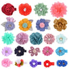 1Set 3-5Pcs Children Handmade Chiffon Petals Poppy Flower Hair Clips Rolled Rose Fabric Hair Flowers Kids Girls Hair Accessories