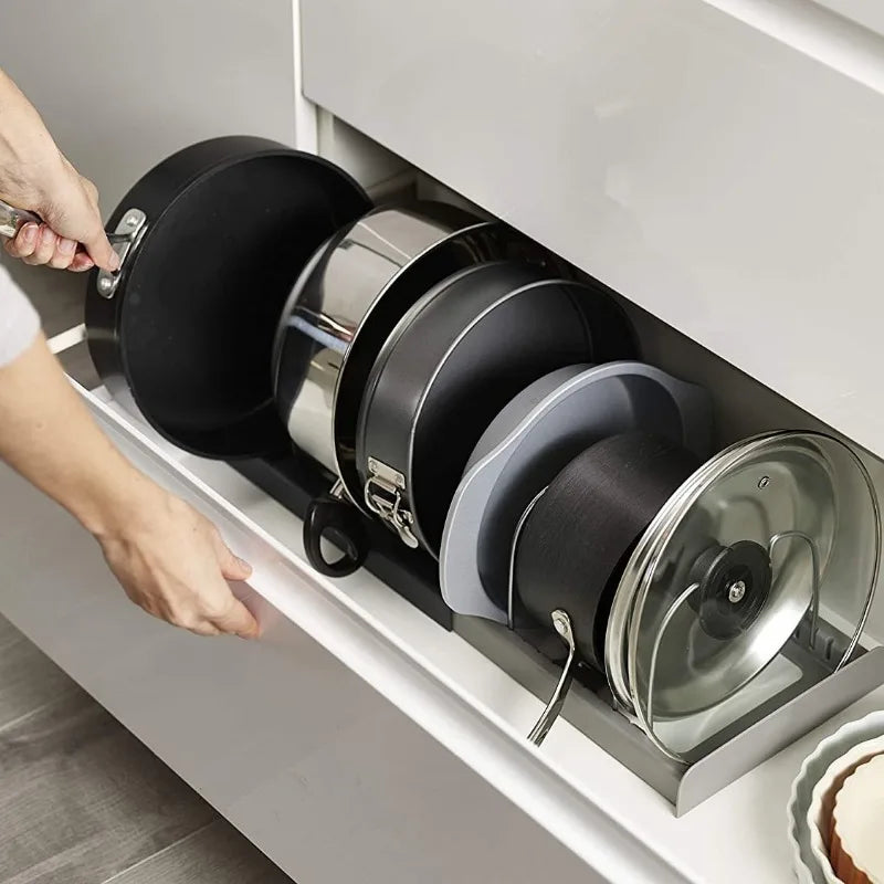Kitchen Accessories Pot Rack Pot Pan Kitchen Organizer for Storage Cabinet Kitchen Holder Pans Pots Lid Organizer Rack