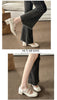 Casual Woman Shoe Female Footwear Shallow Mouth Low Heels Square Toe New Dress Retro On Heels Mary Janes Leisure Rubber High Sol