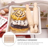 8 Pcs Shiwan Rolling Stick Home Decor Tiny Kid's Kitchen Tools Wooden Mini House Adornment Kitchenware Child Accessory Sticks