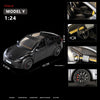 1:24 Teslas Model Y SUV Alloy Car Model Diecast Metal Toy Vehicle Car Model Simulation Sound and Light Collection Childrens Gift