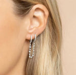 Load image into Gallery viewer, New Design Stainless Steel Cubic Zirconia Hoop Earrings For Women Gold Color Pendant Cartilage Piercing Earring Unusual Jewelry
