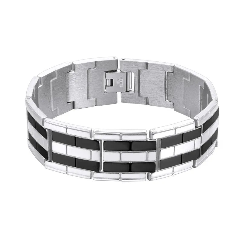 Fashion Stainless Steel Magnet Square Bracelet for Women Men Daily Accessaries Birthday Party Holiday Jewlery Gifts for Friends