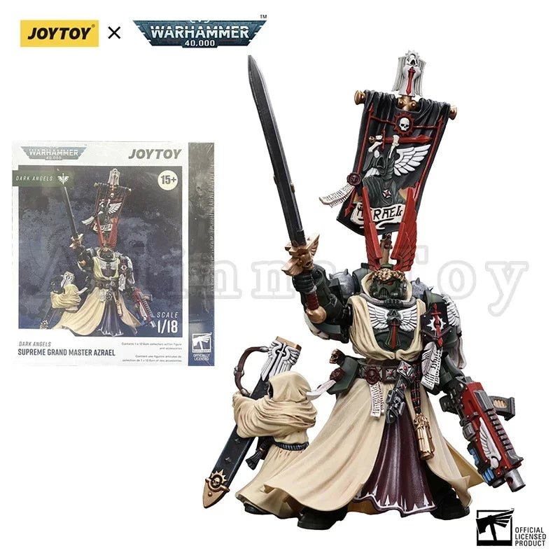 JOYTOY 1/18 Action Figure 40K Dark Angels Figures Azrael Anime Military Model