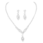 Load image into Gallery viewer, Jewelry Set for Women Cubic Zirconia Necklace Dangle Earrings Jewelry Set for Bride Bridesmaid Wedding Engagement Prom Party
