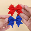 10Pcs/Set Classical Solid Ribbon Bow Hair Clips for Kids Girl Handmade Bows Hairpin Barrettes Headwear Children Hair Accessories