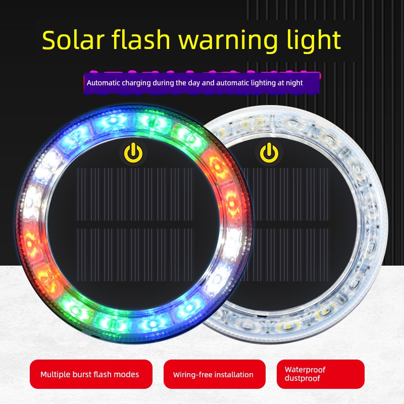 Car Anti-Collision Solar Flashing Warning Lights Car Truck Car Night Safety Led Wireless Taillight