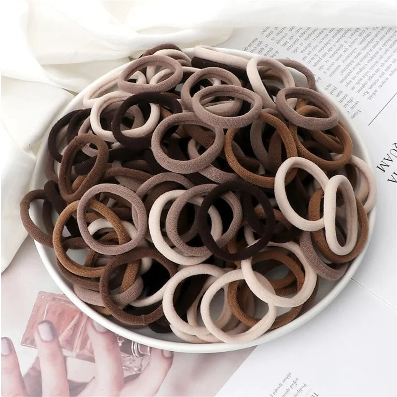 20/100pcs Kids High Elastic Hair Bands Girls Sweets Scrunchie Rubber Band for Children Hair Ties Headband Baby Hair Accessories