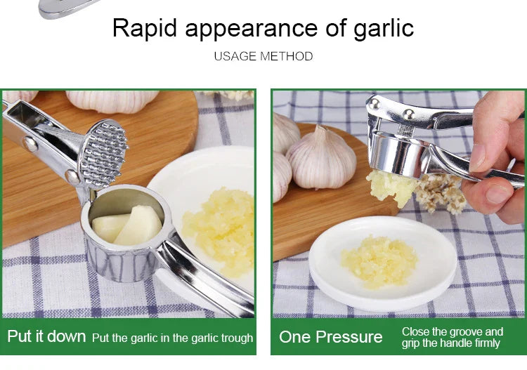 Home Garlic Press Crusher Kitchen Cooking Vegetables Ginger Squeezer Masher Handheld Ginger Mincer Tools Kitchen Accessories
