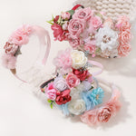 Load image into Gallery viewer, 1pcs Bride Wedding Hairband Artificial Flower Crown Headband Hair Accessories Women Girls Sweet Floral Hair Hoop Party Headwear
