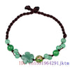 Jade Flower Anklets for Women Jewelry Gifts Green Talismans Gemstone Gemstones Men Luxury Designer Gift Natural Fashion Real