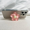 1pc Transparent Resin Candy-Colored Flower Phone Holder Foldable Desktop Stand Cute Floral Retractable Grip for Mobile Devices