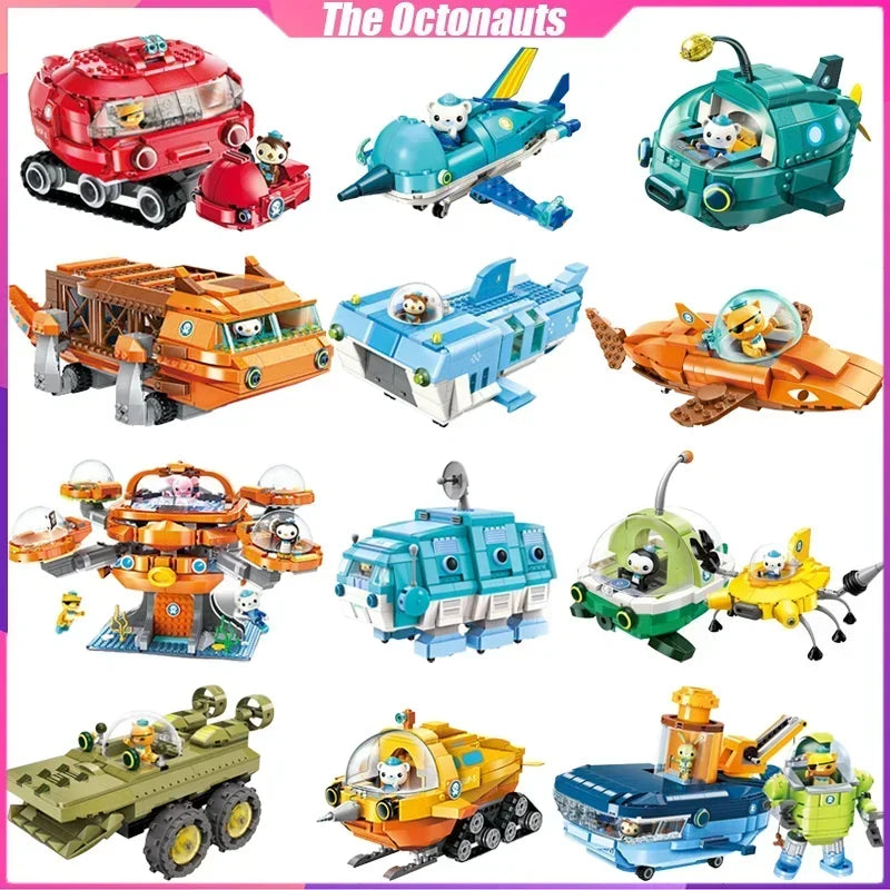 The Octonauts Building Blocks Octopod GUP-A Desktop Decoration Puzzle Assembling Model Toys Birthday Gifts for Boys and Girls