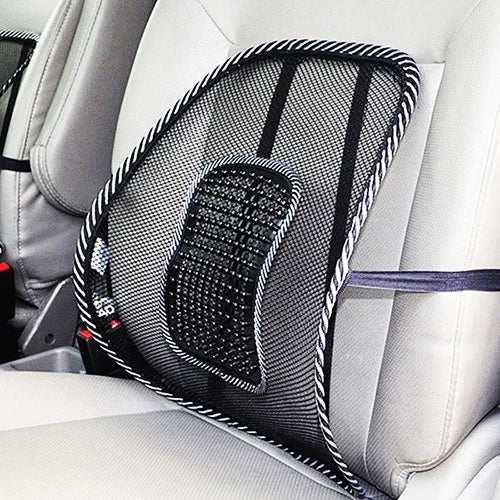 Univeresal Car Seat Back Support Auto Chair Lumbar Support Cushion Mesh Pad Ventilated Cool Cushions Office Home Car Accessories