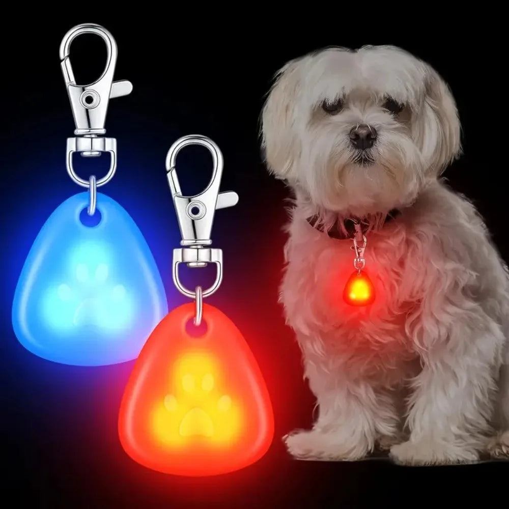 LED Pet Pendant Collar Waterproof Dog Collar Light for Outdoor Walking Safety Silicone LED Dog Collar Dog Tag Battery Included