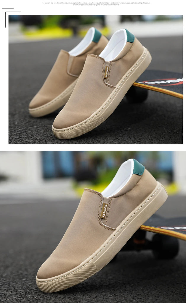 Spring Men's Canvas Shoes Ice Silk Mens Casual Shoes Breathable Lazy Slip on Vulcanized Shoes Trendy Hot Footwear Erkek Ayakkabı