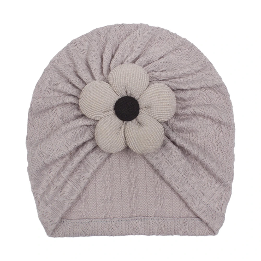 1PCS Antumn Winter Warm Flower Baby Girls Hat Newborn Beanie Kids Toddler Infant Turban Caps Hair Accessories Gifts